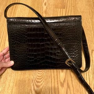 Ralph Lauren croc embossed leather purse